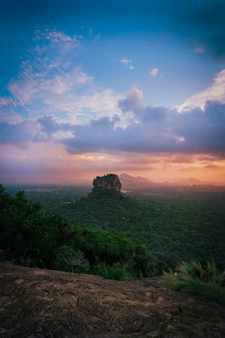 Sigiriya Rock Fortress at sunrise during a Sri Lanka cultural heritage tour