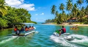 Water sports on the Bentota River