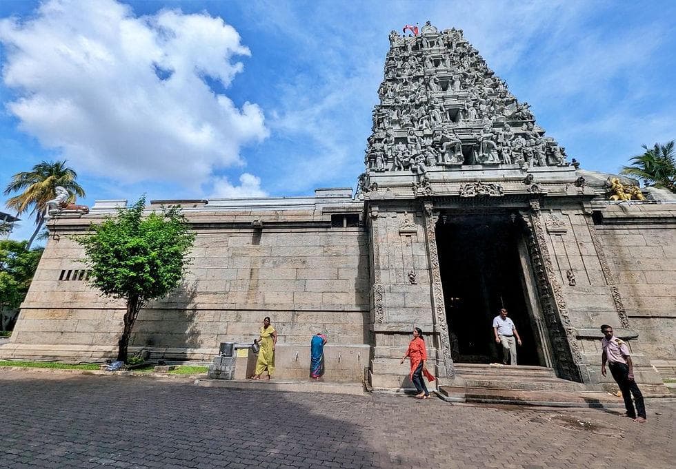 Hindu temple architecture in Colombo Sri Lanka