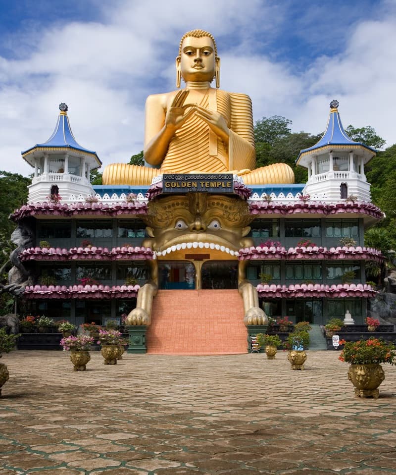 Golden Buddha statue at the Dambulla Golden Temple