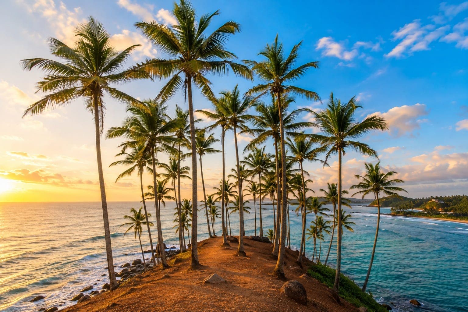 Coconut Tree Hill overlooking the Mirissa coastline