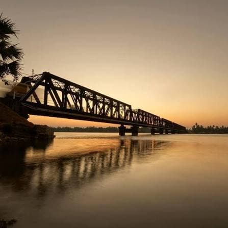 Kallady Bridge across the Batticaloa lagoon area