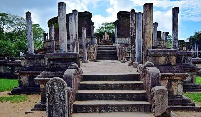 Ancient Vatadage archaeological monument in Polonnaruwa