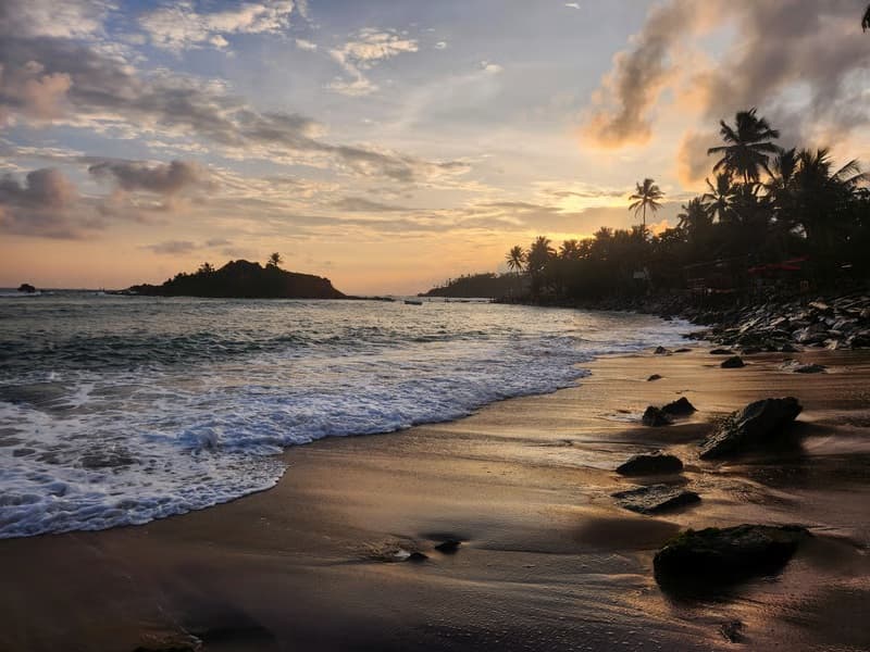 Protected coastal landscape at Rekawa Turtle Beach near Tangalle