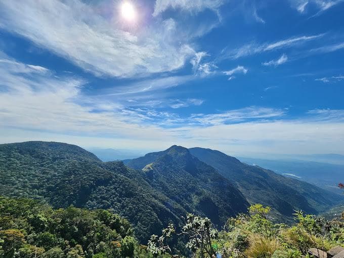 Mountain scenery surrounding Horton Plains in Sri Lanka