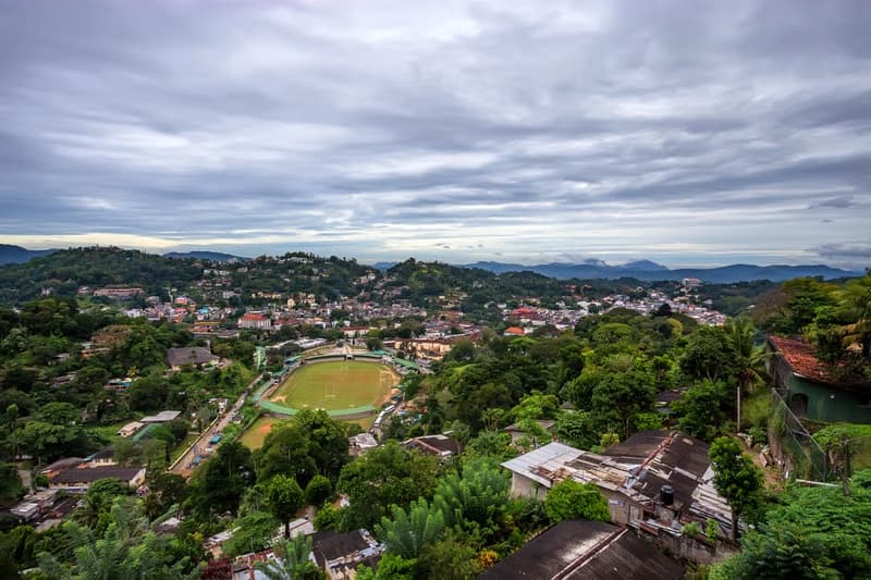 Scenic landscape surrounding Kandy