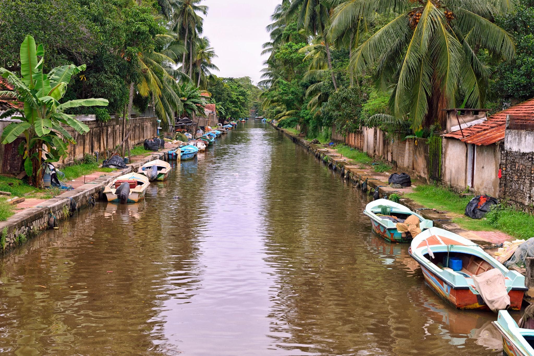 Historic Dutch Canal in Negombo Sri Lanka