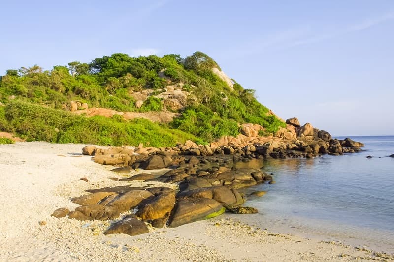 Pigeon Island and clear coastal waters near Trincomalee