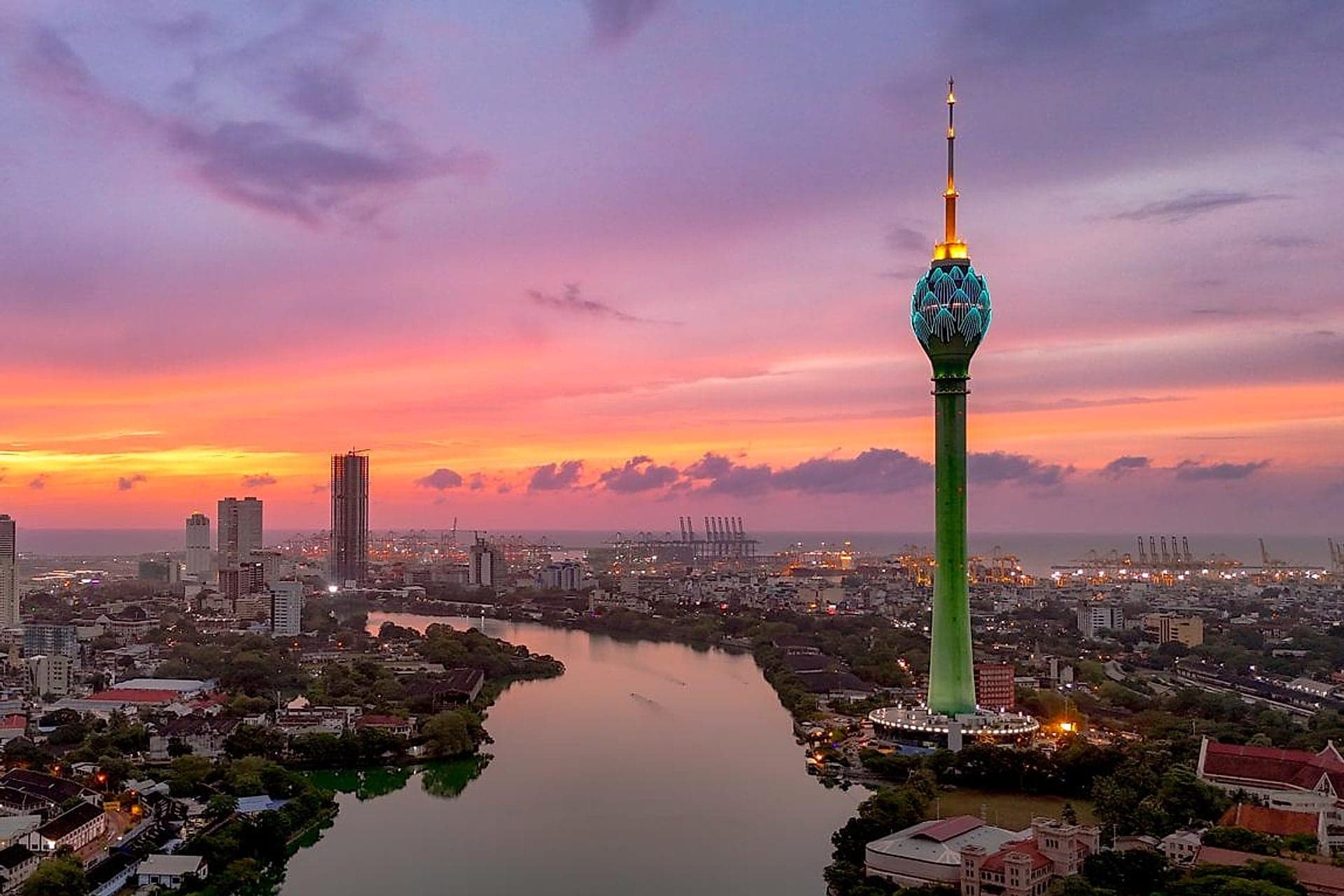 Colombo skyline in Sri Lanka